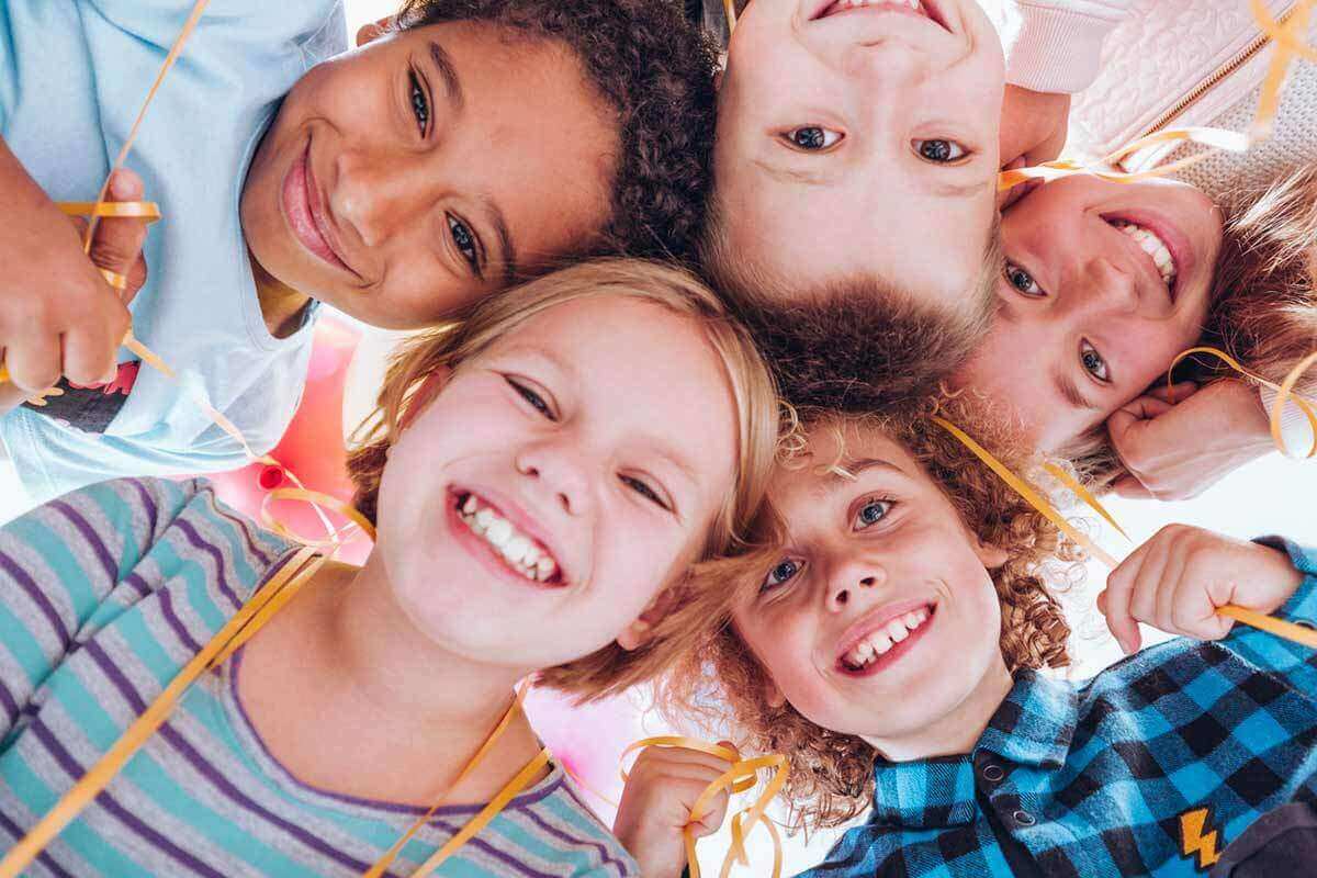 group of children smiling